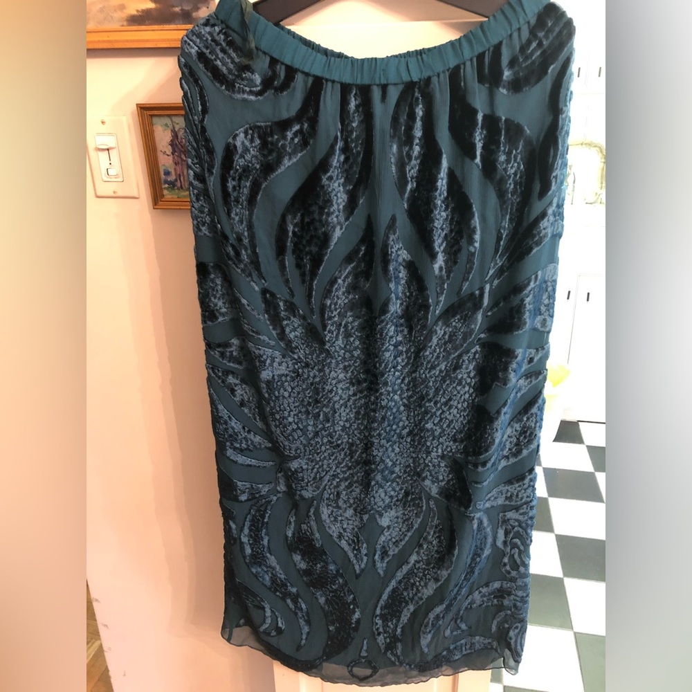 Elegant Blue Patterned Dress